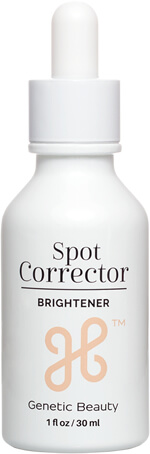 Genetic Beauty review of sopt corrector - brightening treatment in a white bottle