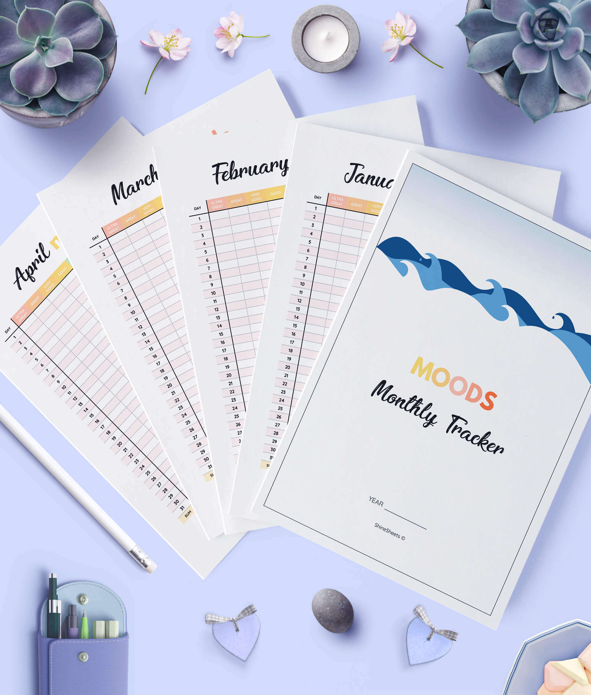 Monthly Mood Tracking Journal Printable 
