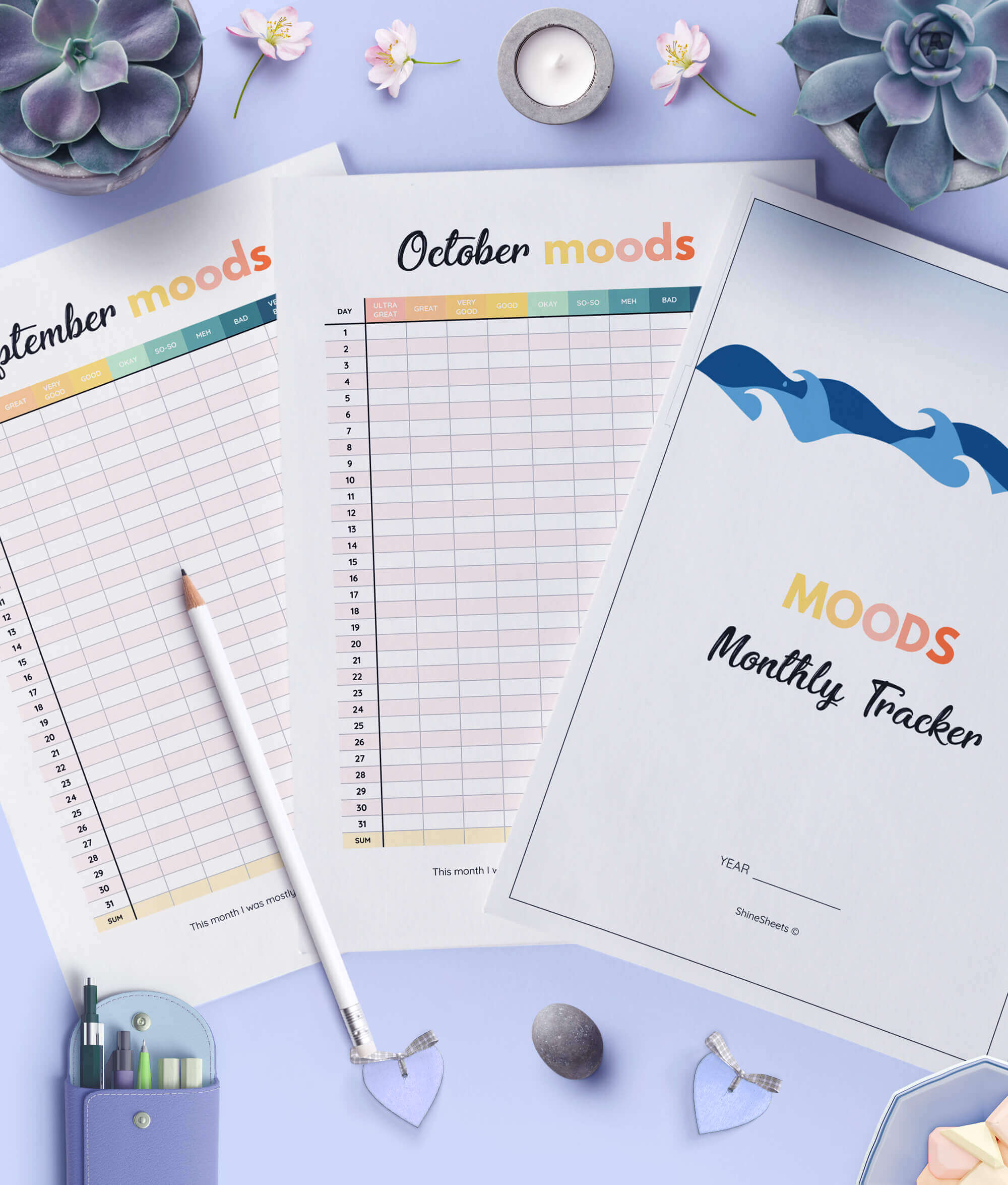 Monthly Mood Tracking Journal Printable journal