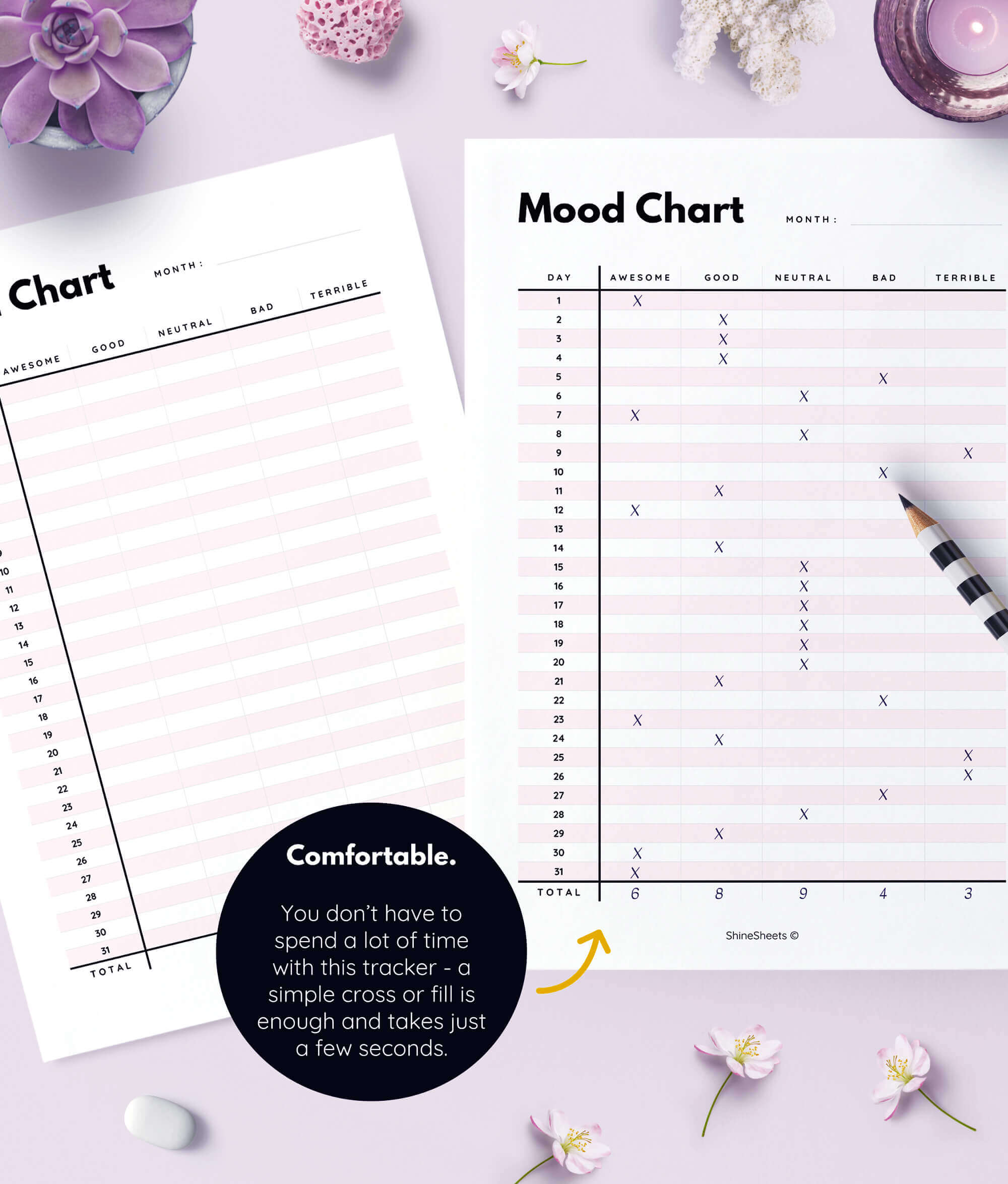 Mood Chart Tracker Printable