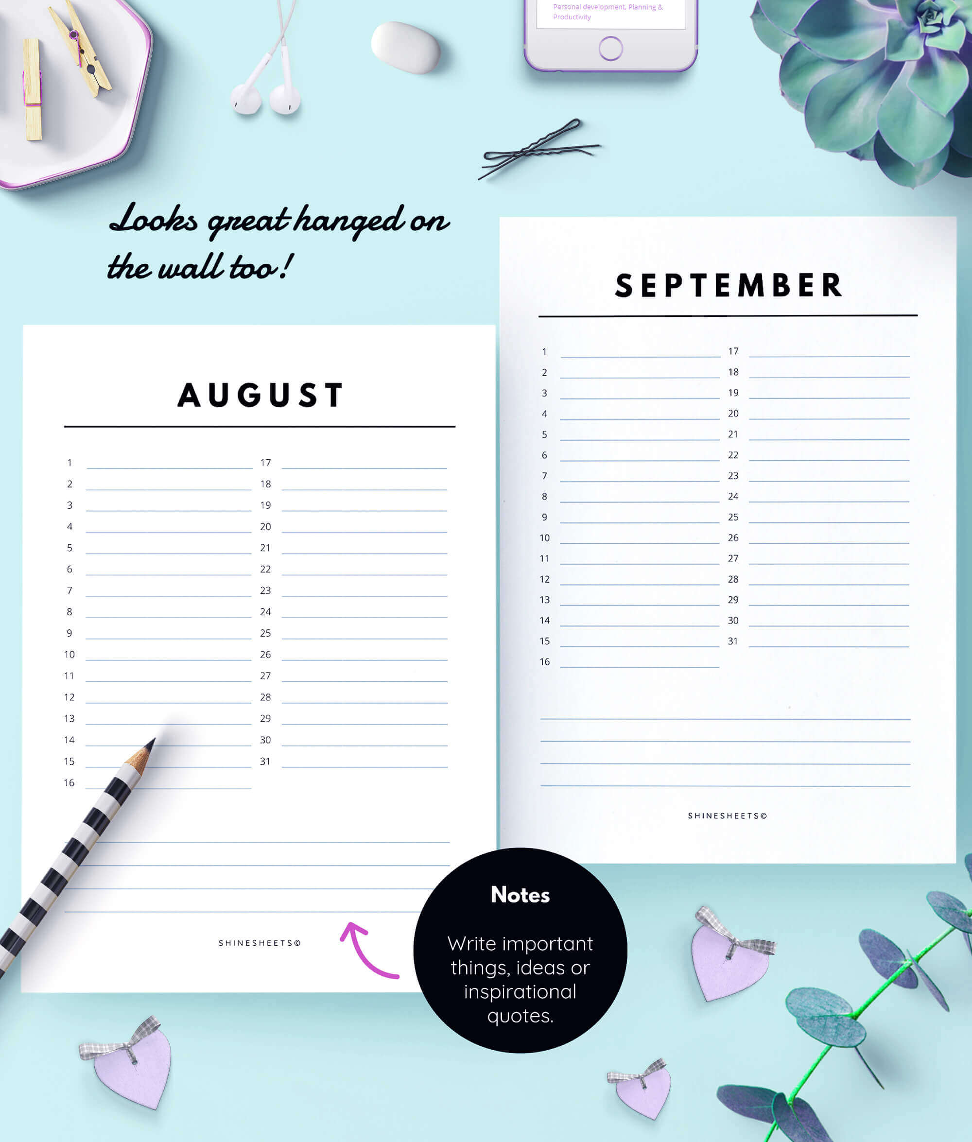 Perpetual Calendar - Birthday Calendar Printable