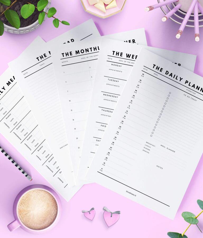 Free printable planner bundle