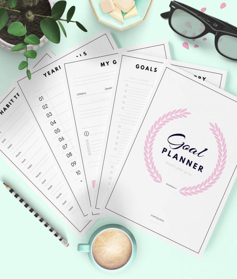 goal planner printable, free