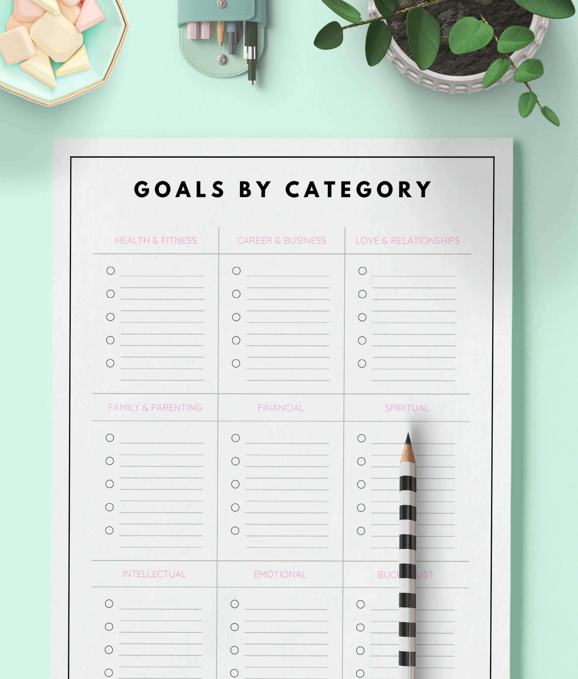 Goal planner Printable
