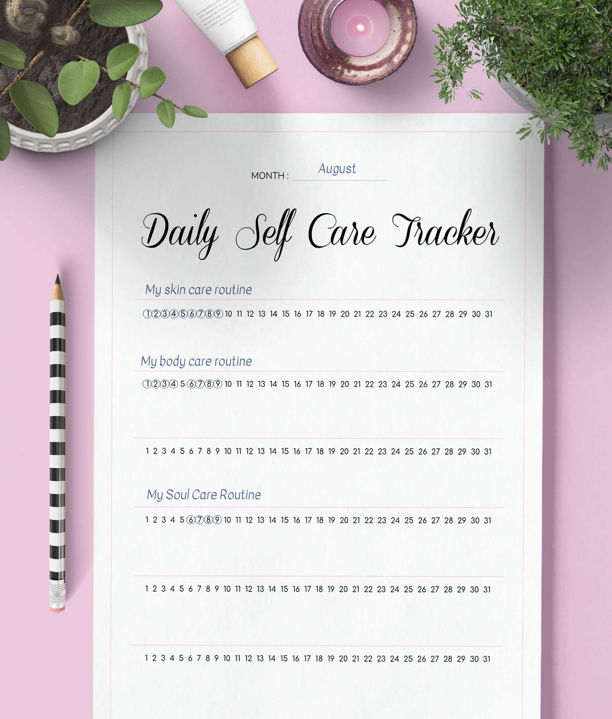 Self Care Planner Printable