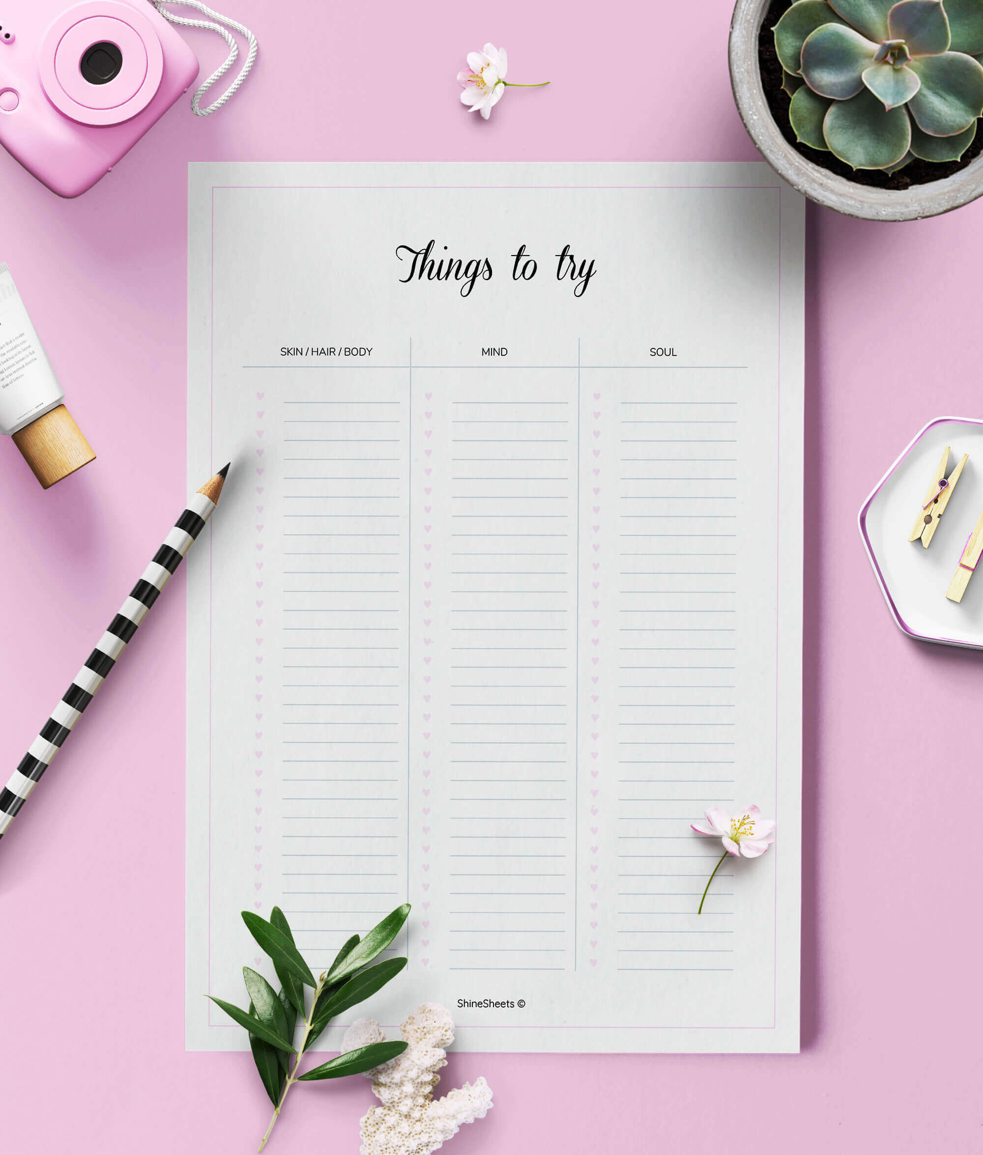 Self Care Planner Printable