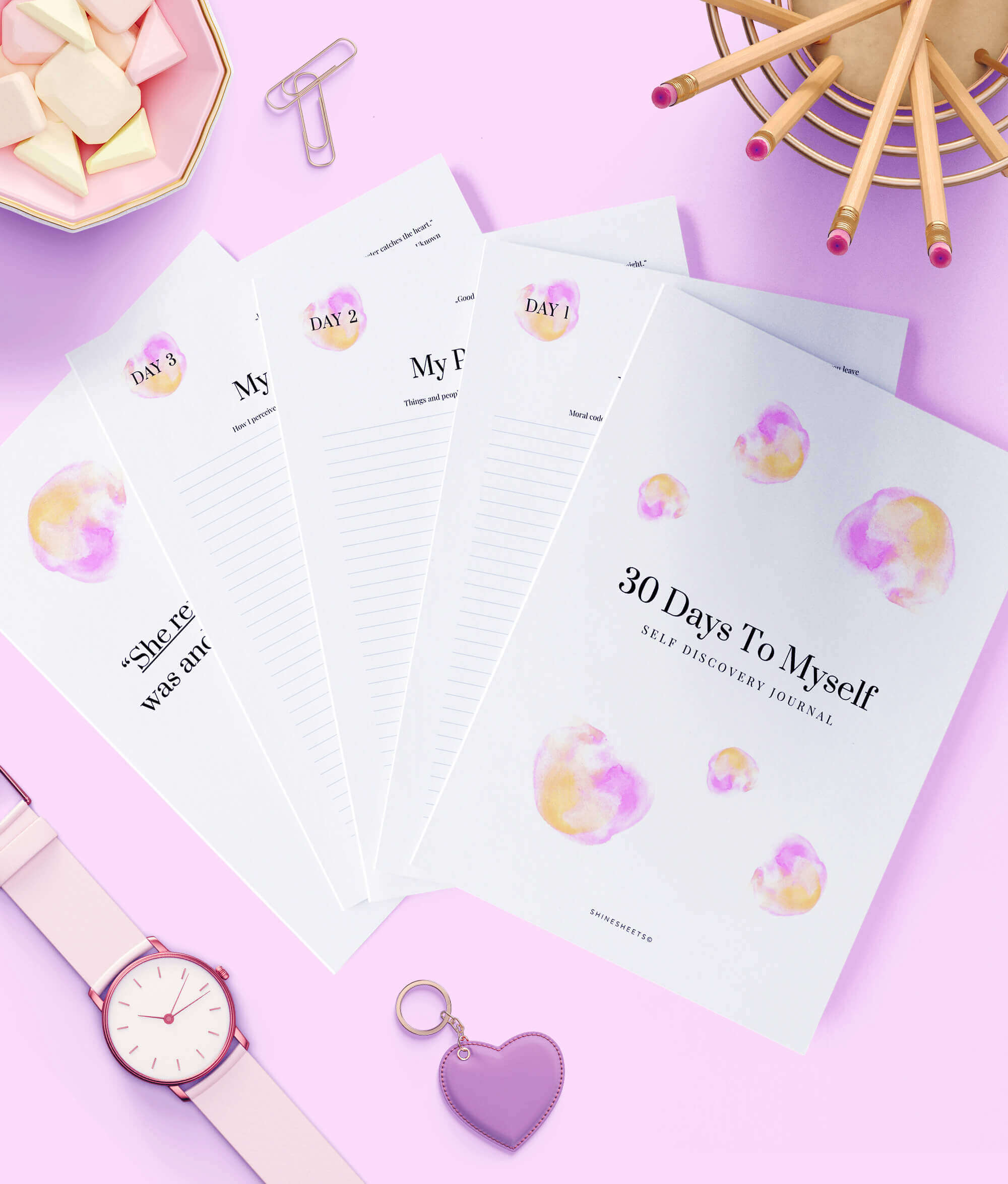 Self Discovery Journal Printable example