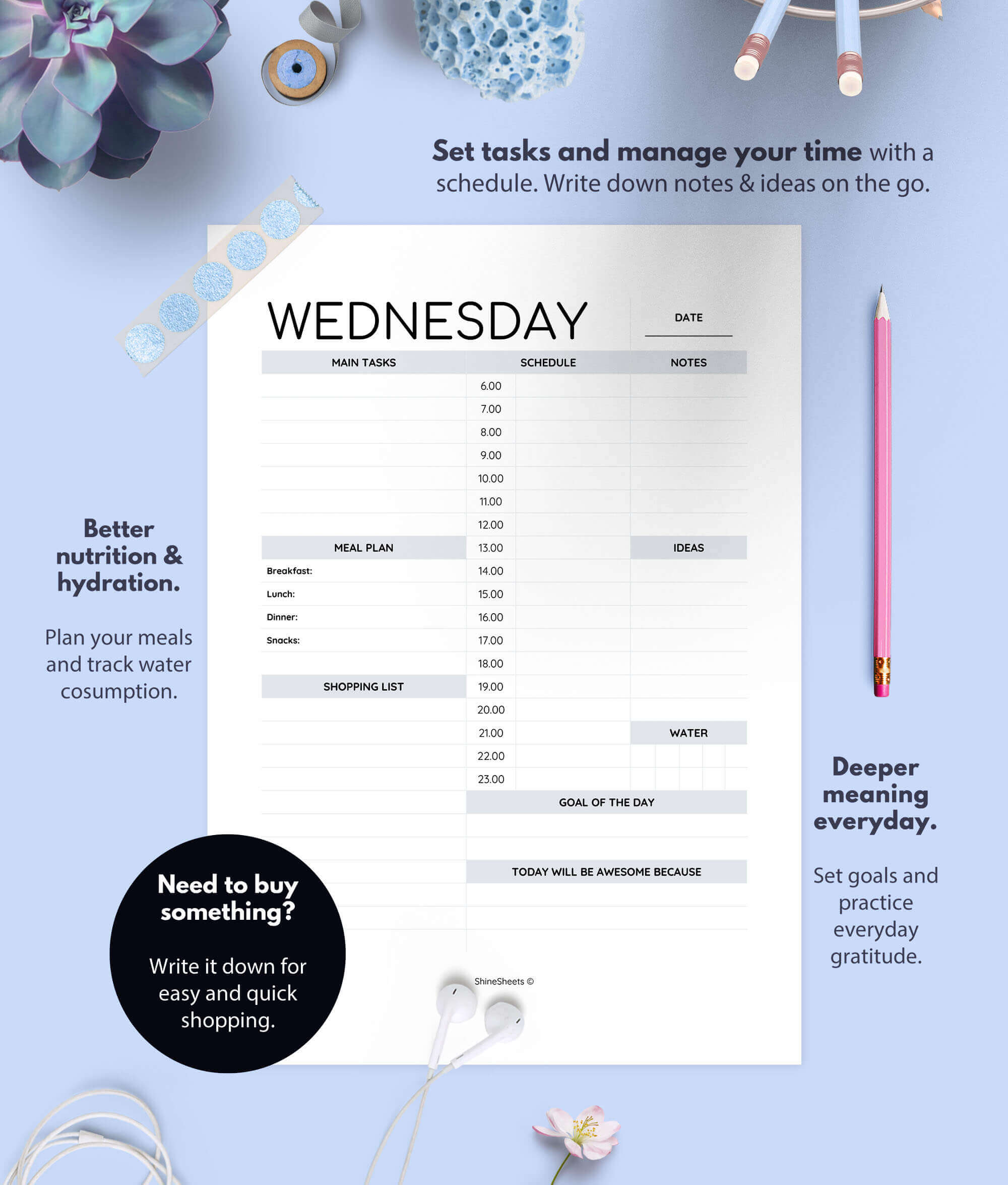 weekly planner explained