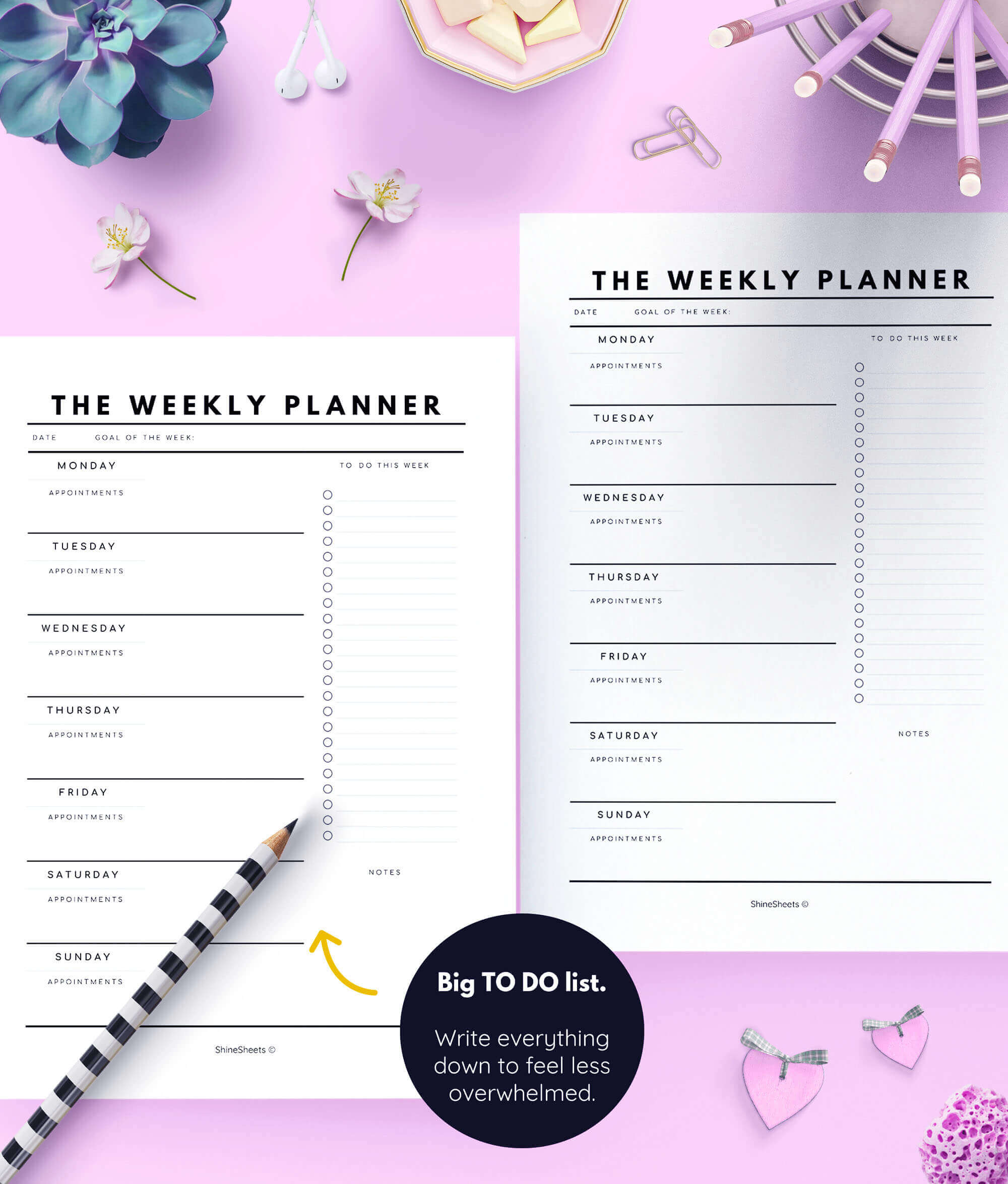 Weekly Planner Printable Planner Essentials