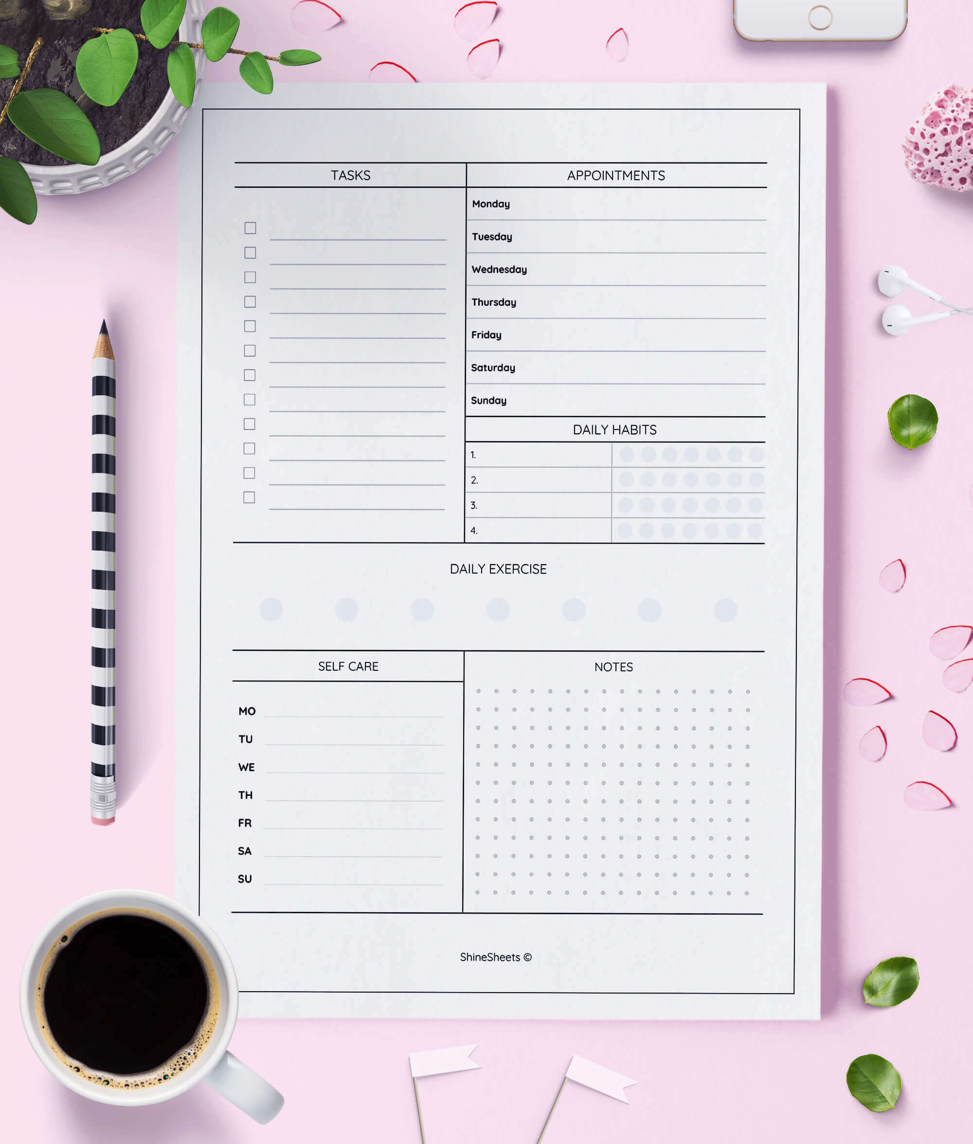 Weekly Planner Printable free