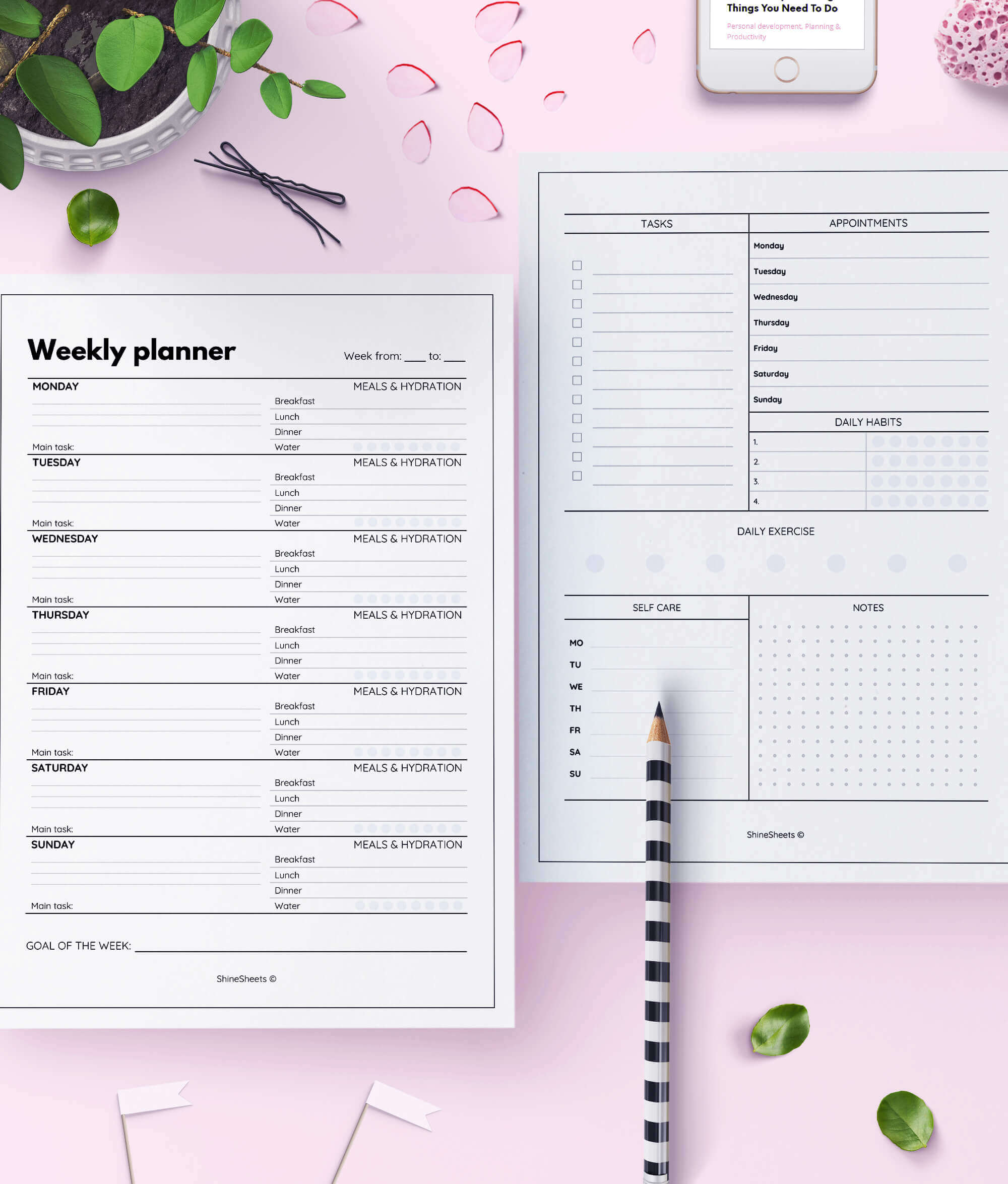 free Weekly Planner Printable