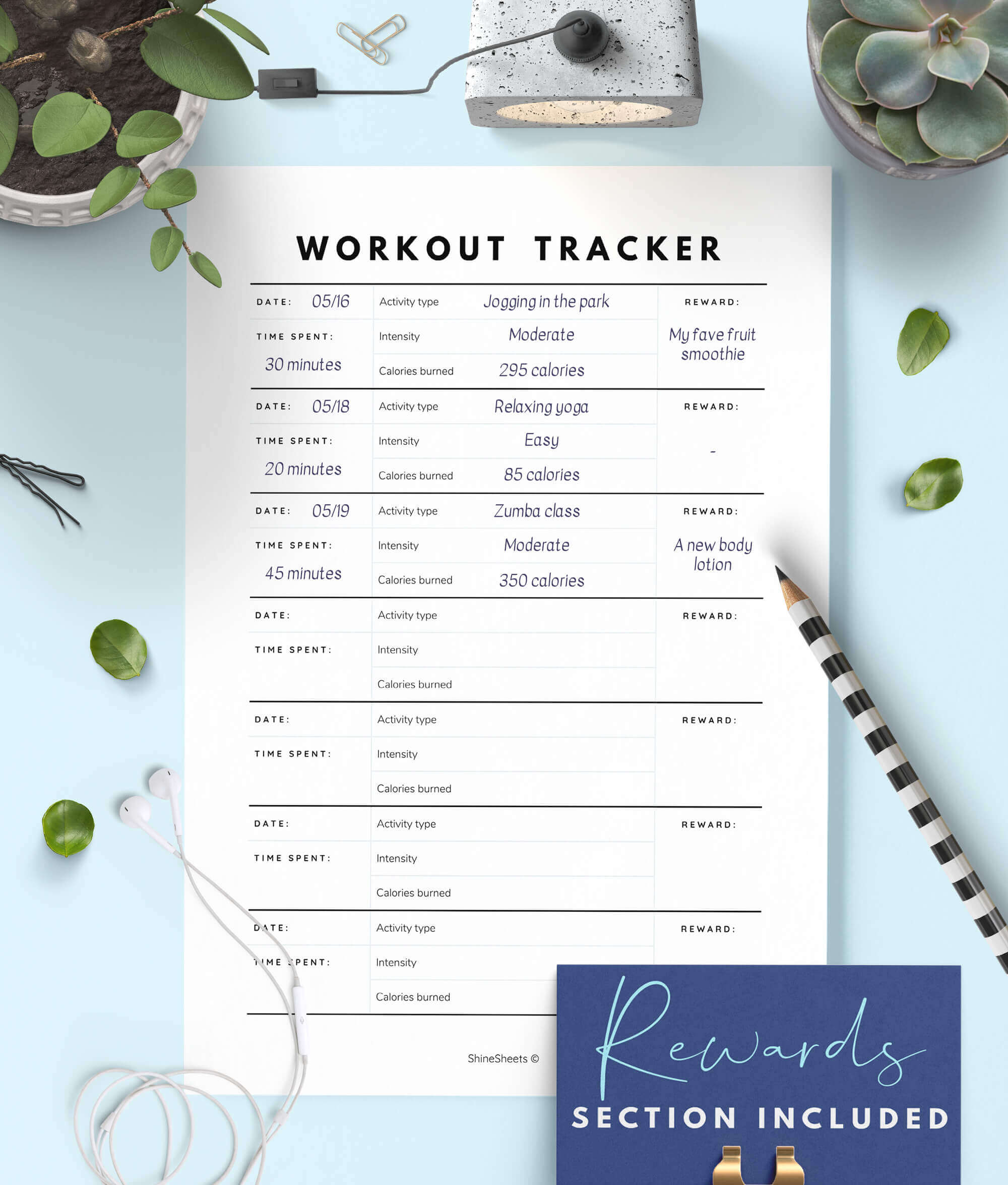 Workout Tracker Printable