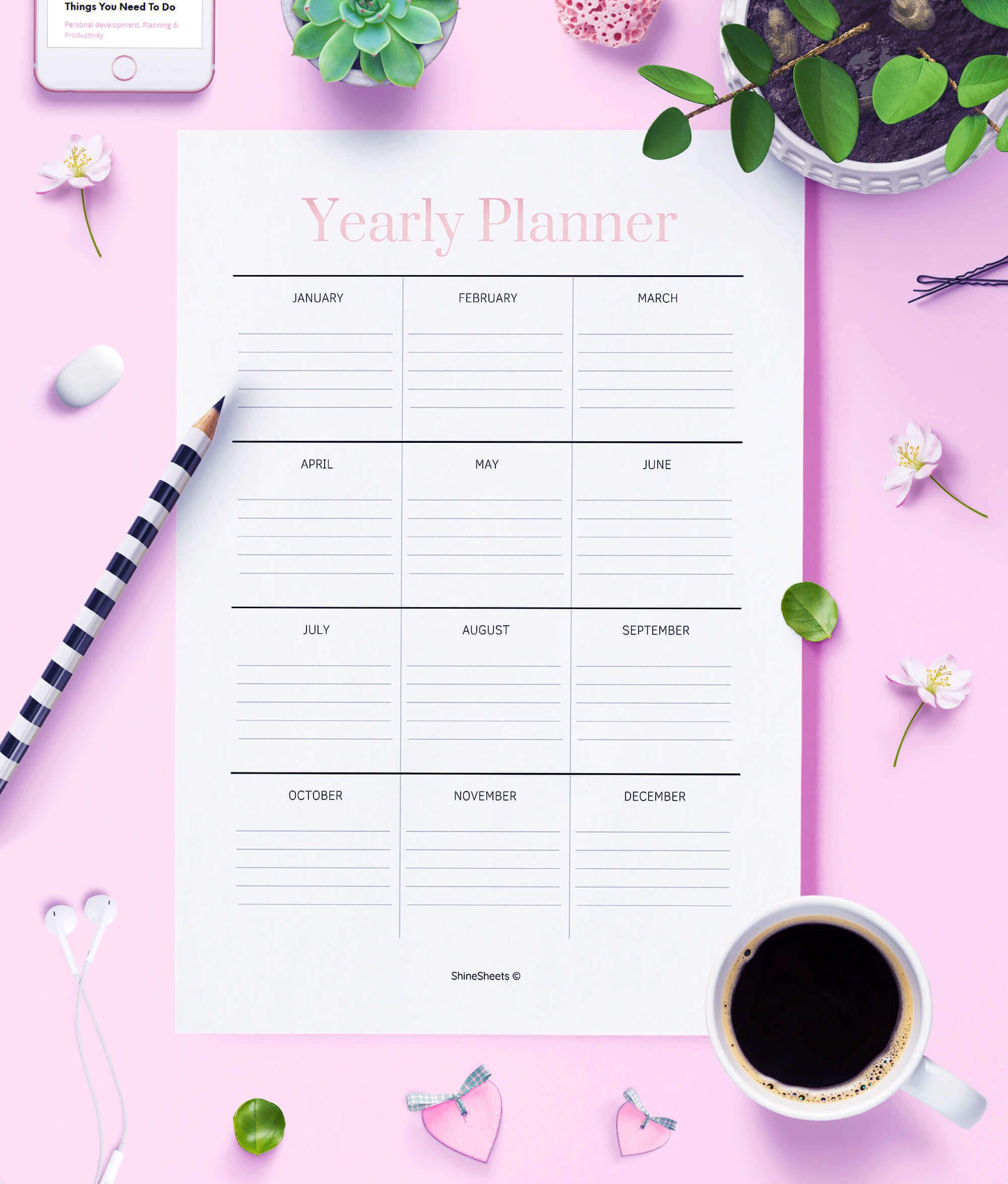 Yearly Planner Printable