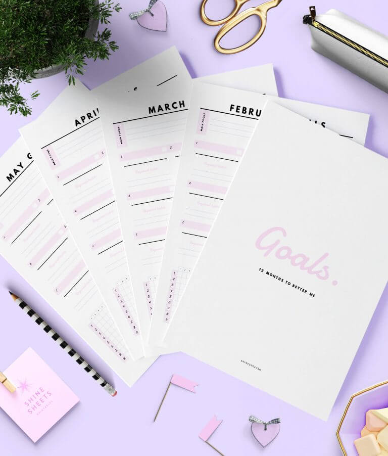 Monthly Goal Planner Printable free