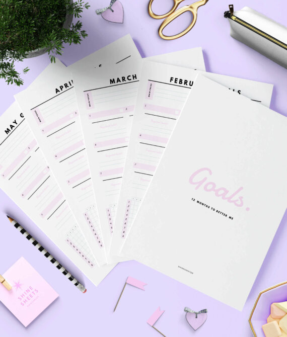 Monthly Goal Planner Printable free
