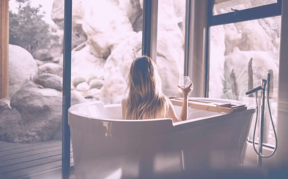a bath as one of the self care ideas for women