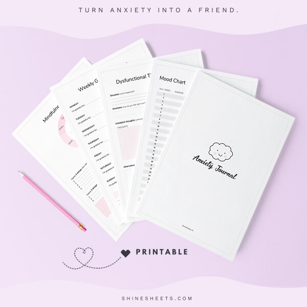 anxiety journal printable template