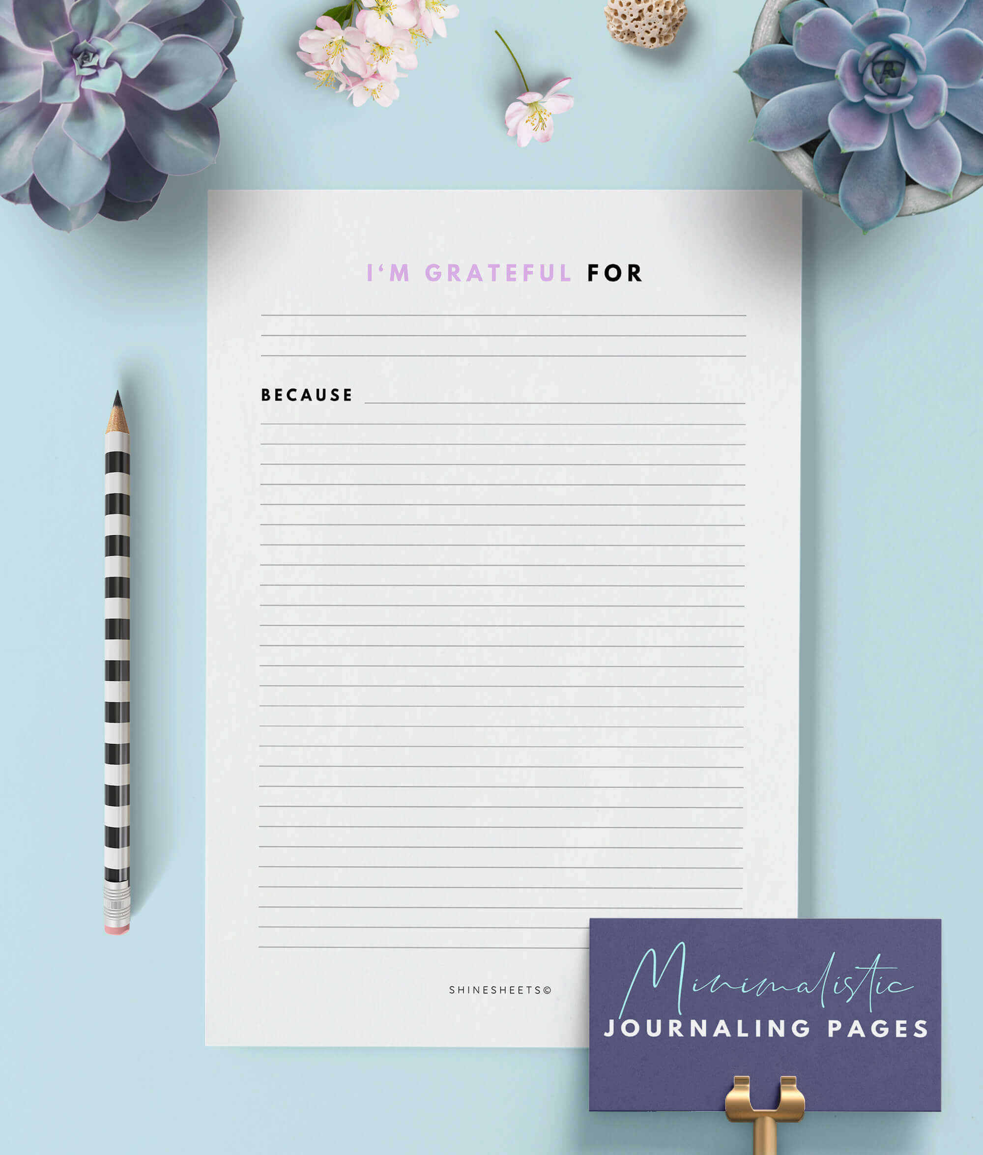 gratitude journal page