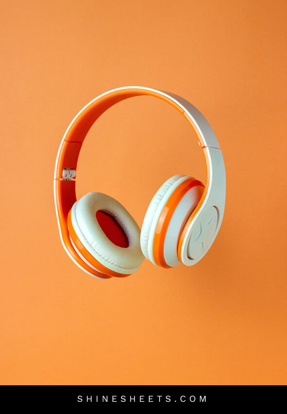 music headphones with a new playlist as an idea on how to get unstuck