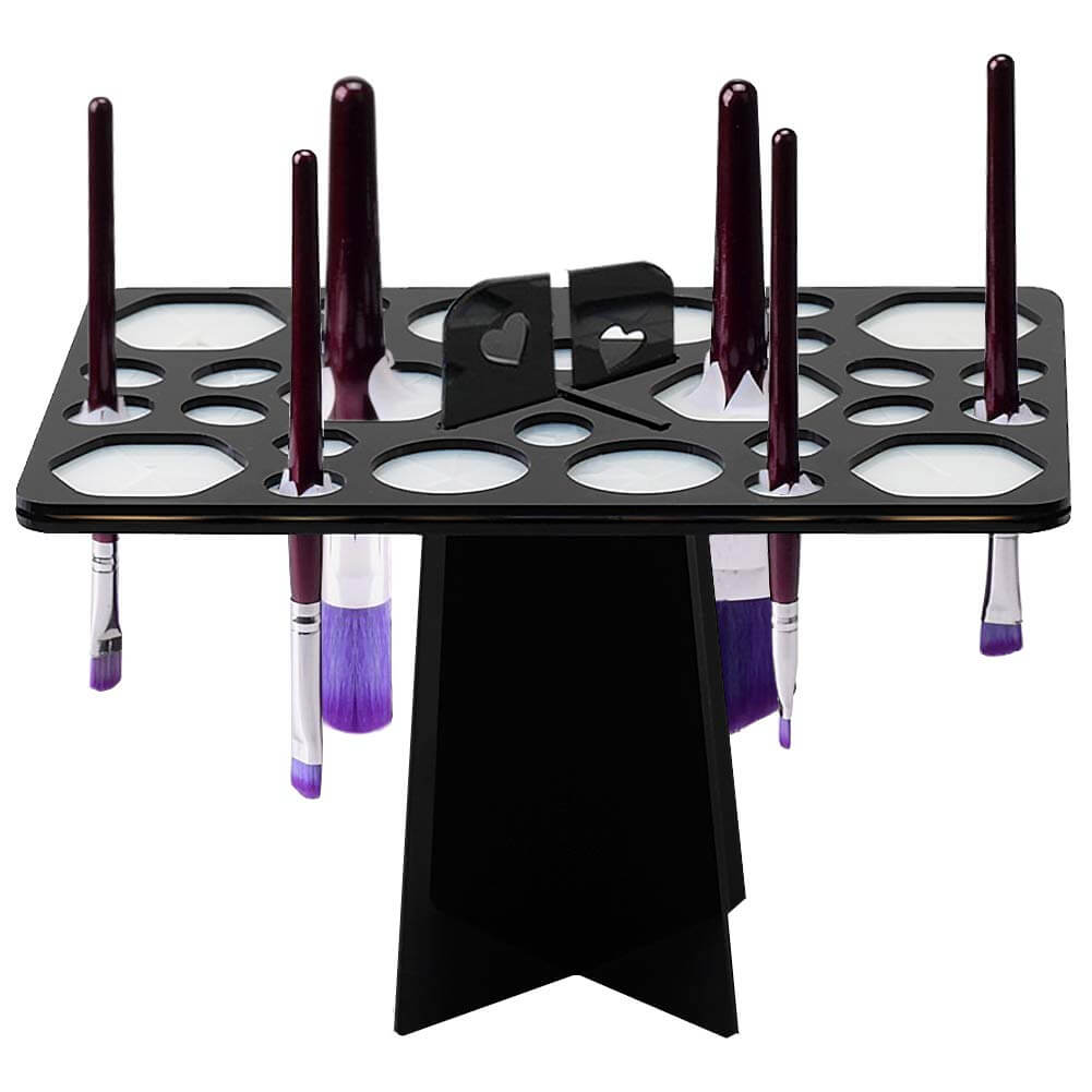 portable makeup brush drying rack