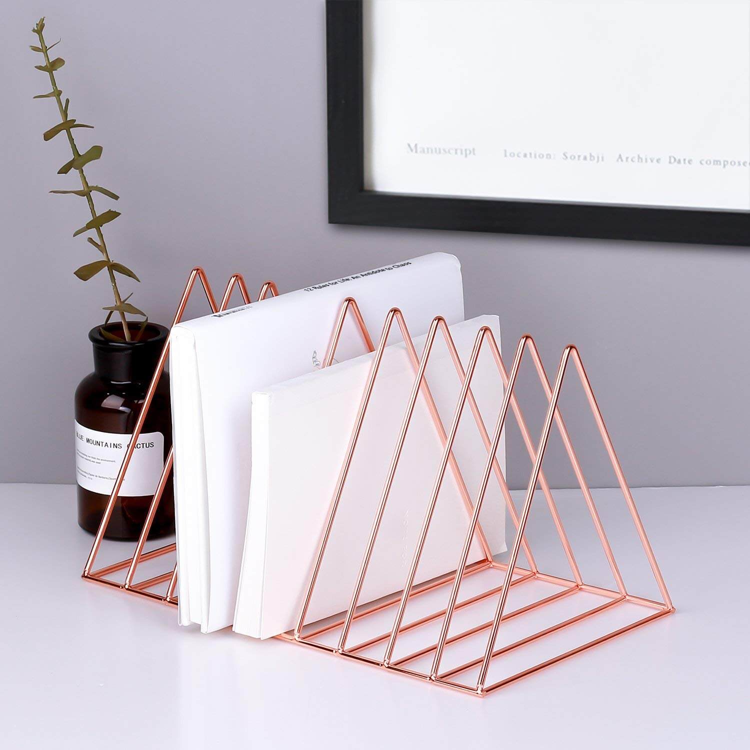 desktop mail holder as an idea of how to get organized
