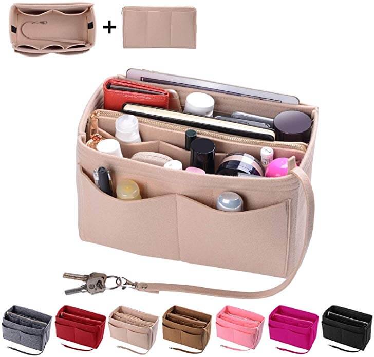 bag inserts as an idea of how to get organized