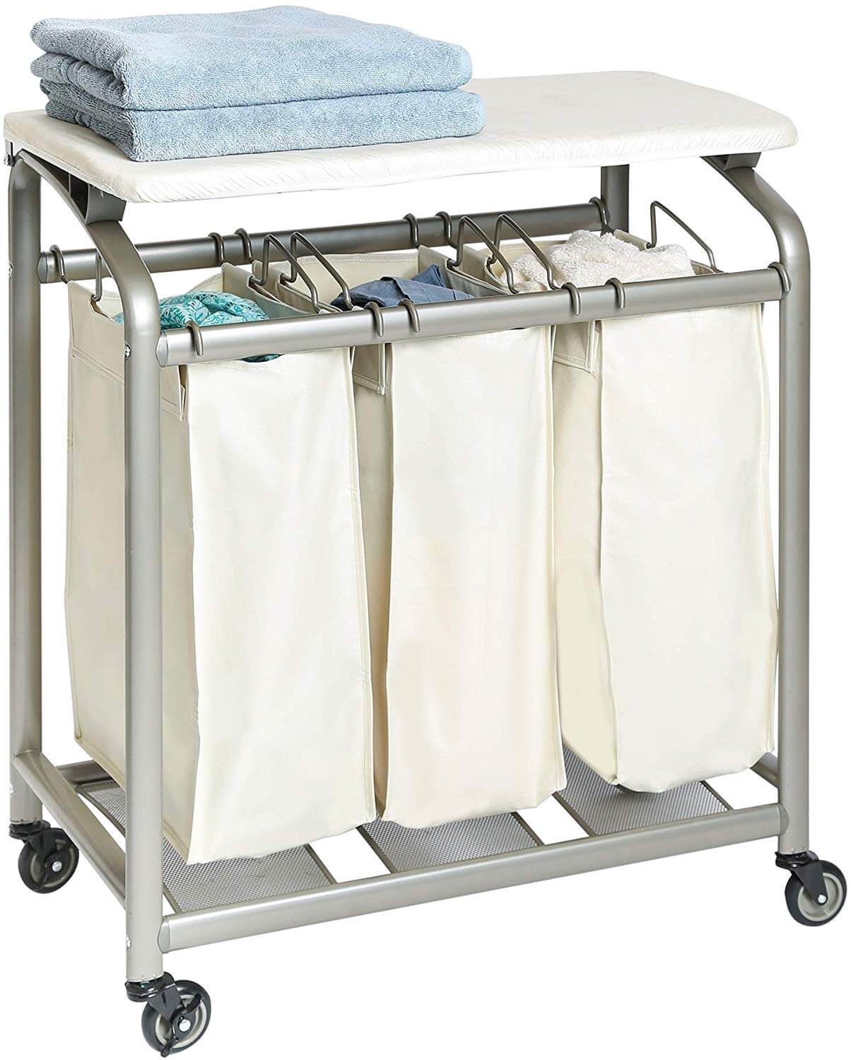laundry organization cart as an idea of how to get organized