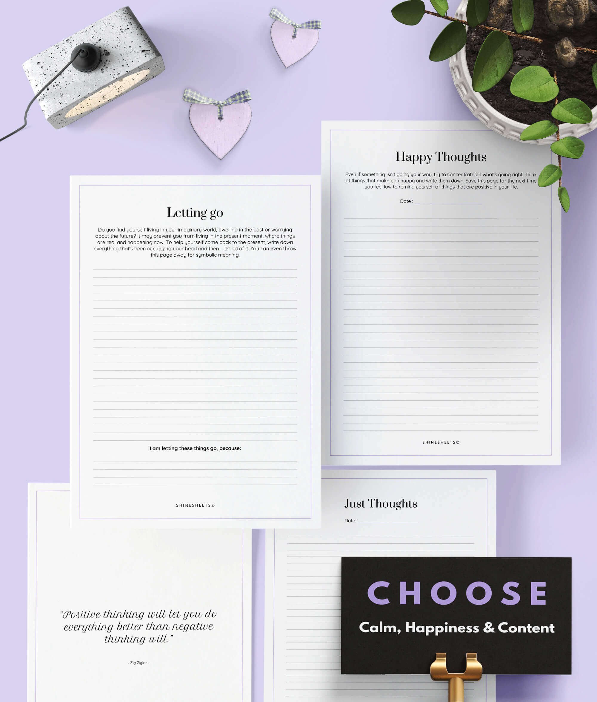 pages in free thought workbook printable