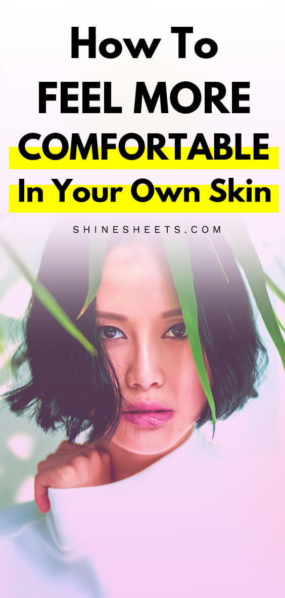 Beautiful asian woman with a brave look as an illustration of being comfortable in your own skin