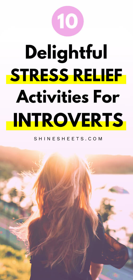 A blonde introvert girl enjoying her stress relief activities outside in nature