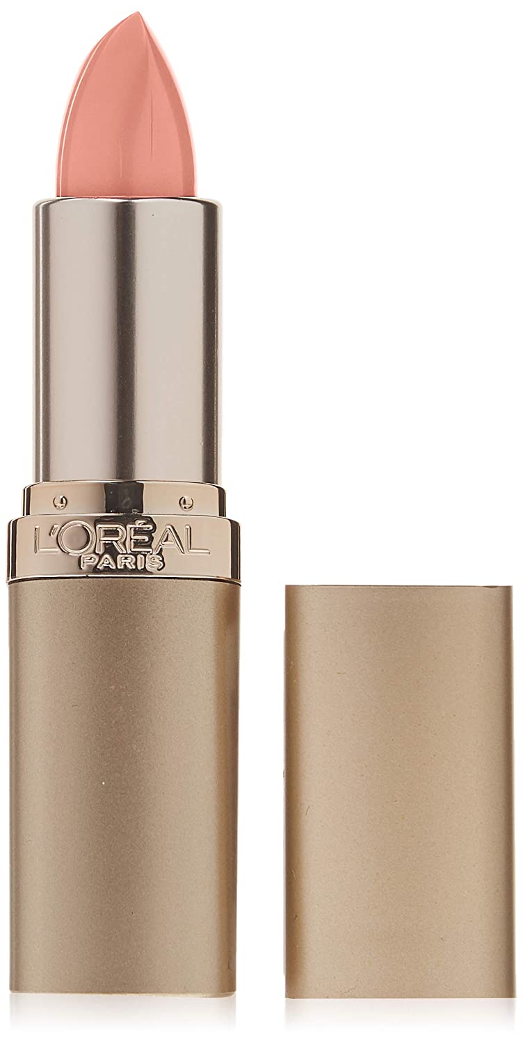 Nude-colored lipstick for wok makeup in golden packaging
