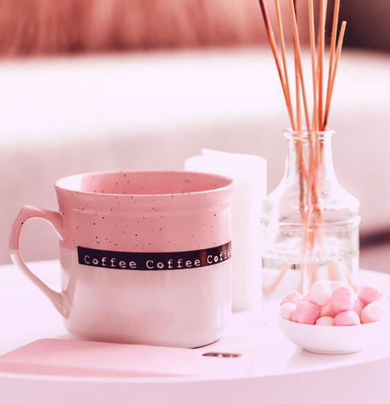 setting personal goals with coffee aromatherapy sticks and candy