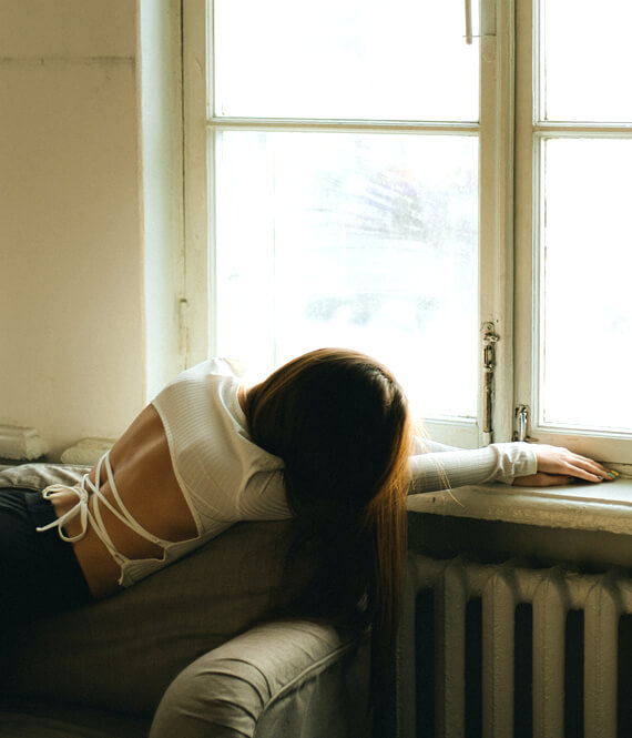 tired woman dealing with a difficult situation