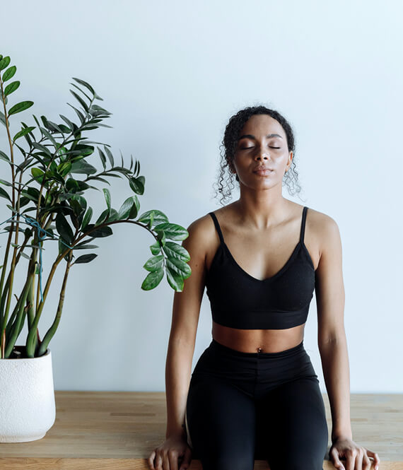 woman caring for her health