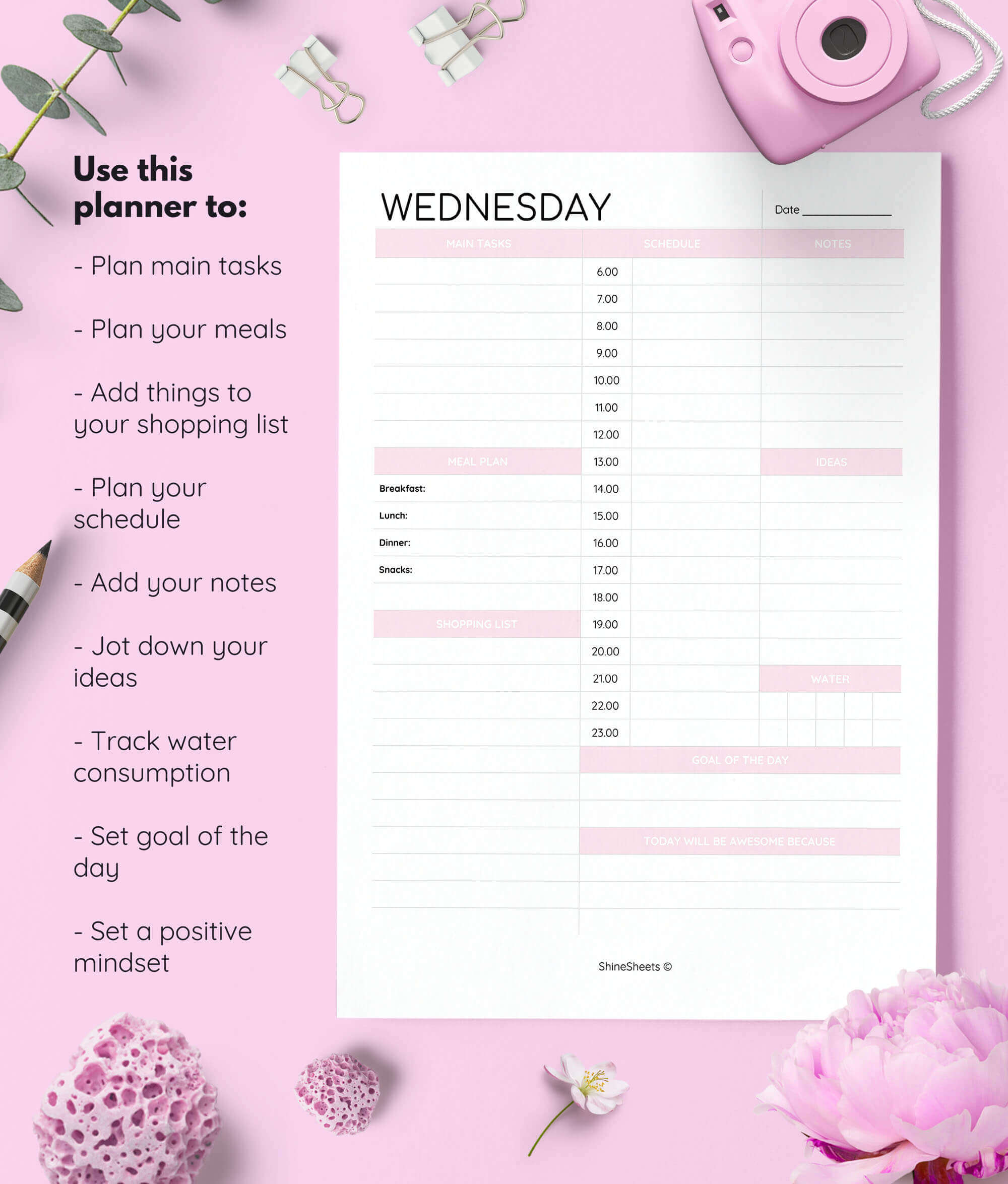 how to use a weekly planner printable explained