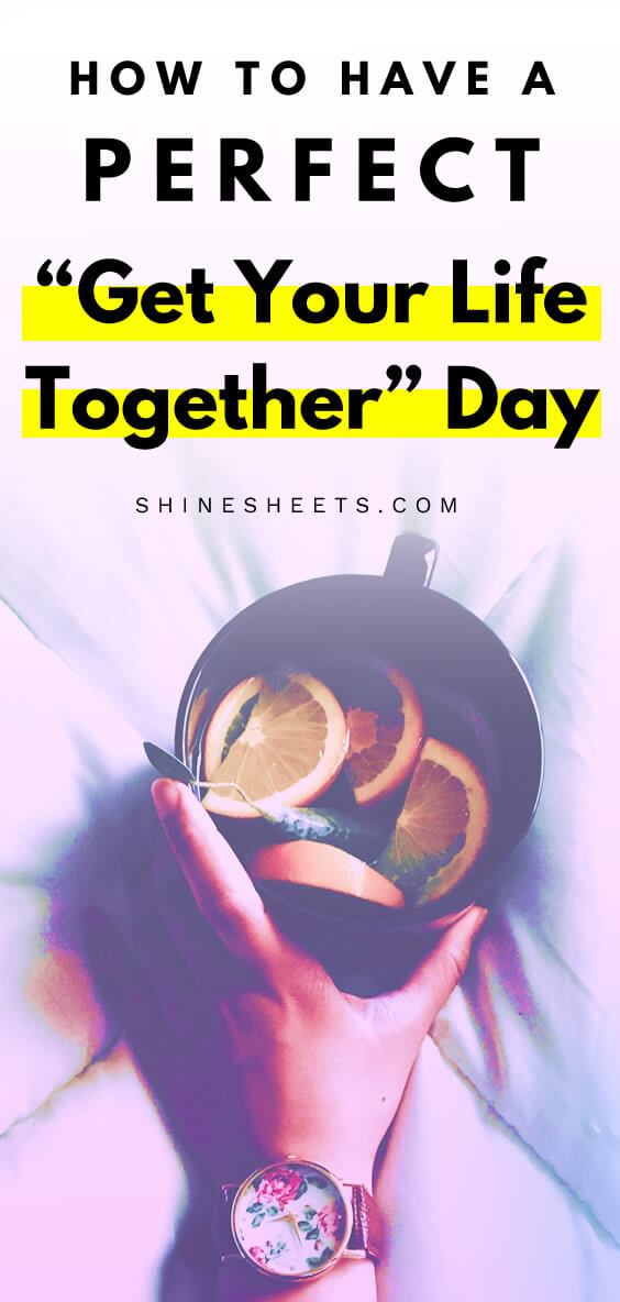woman holding a cup of lemon tea as a concept of how to get your life together