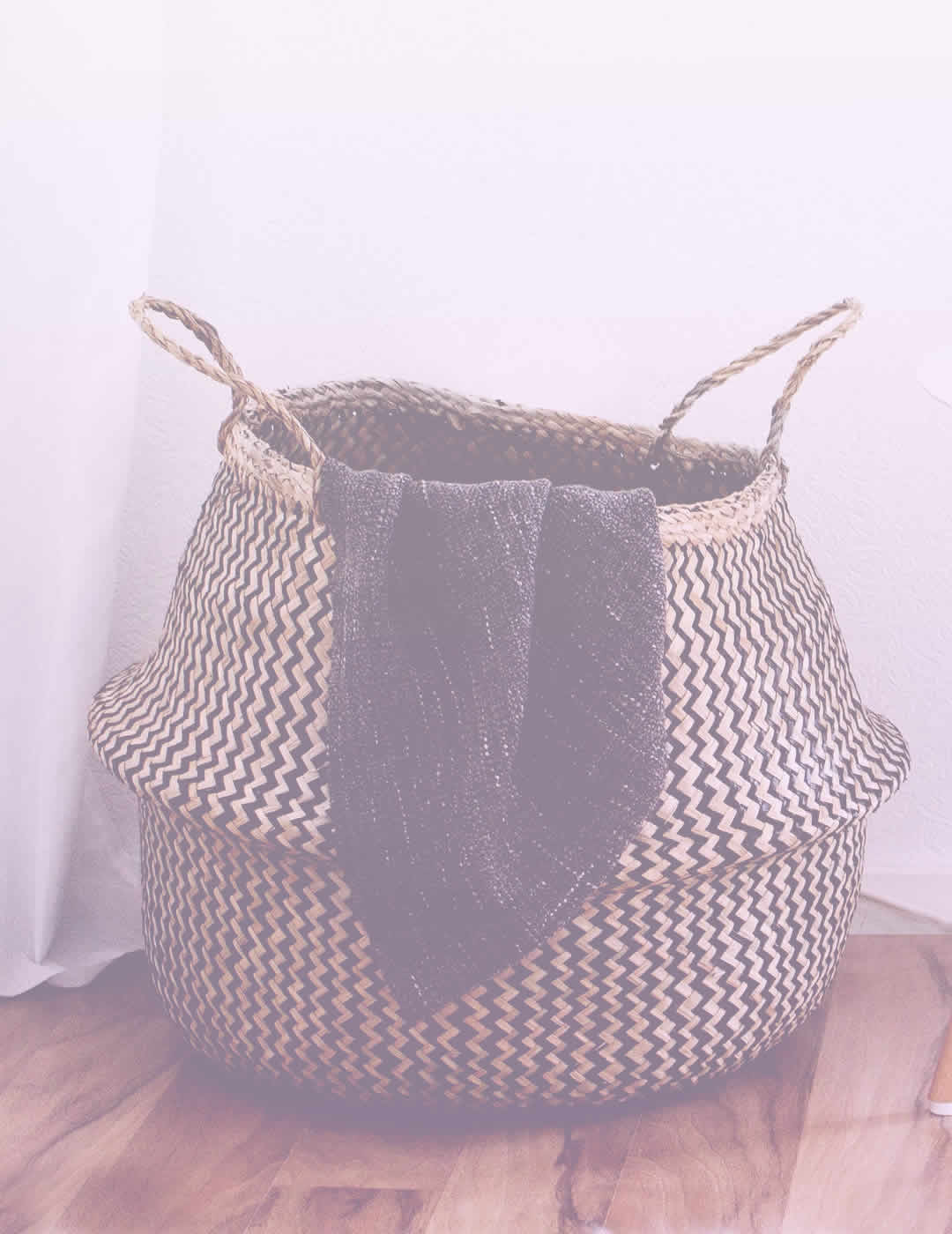 Woven basket for home organization