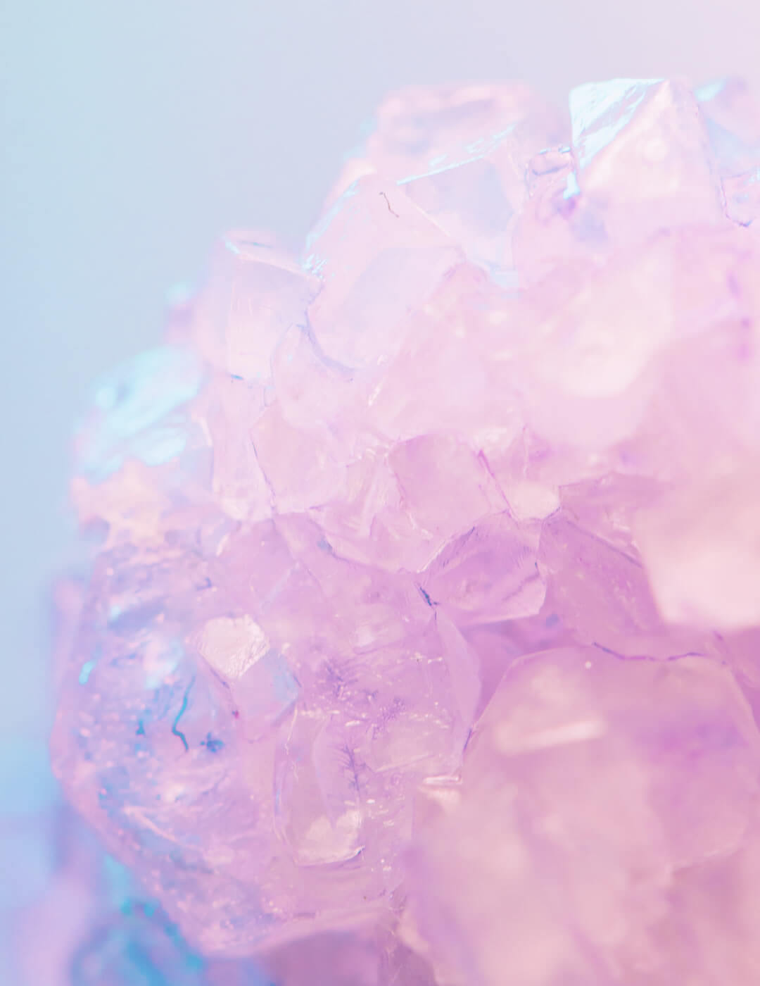 Colorful crystals as an idea for meditation room