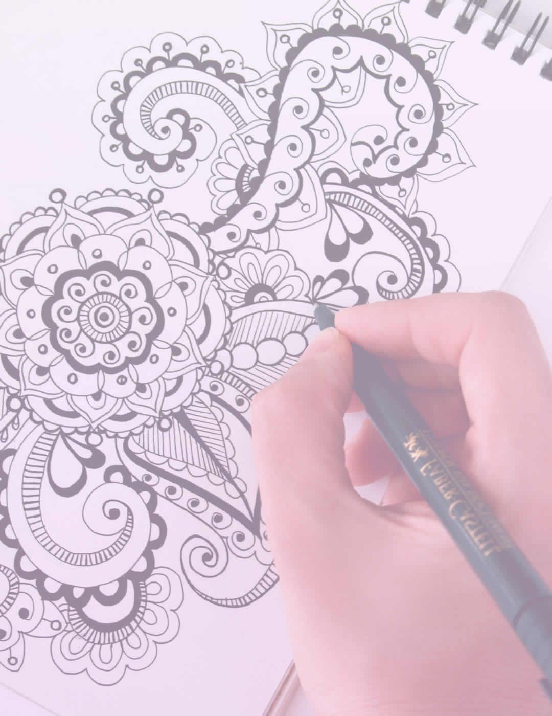 mandala painting as one of the mindfulness activities for anxiety
