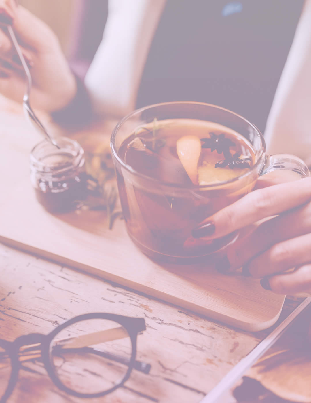 woman drinking herbal tea as part of her mindfulness activities