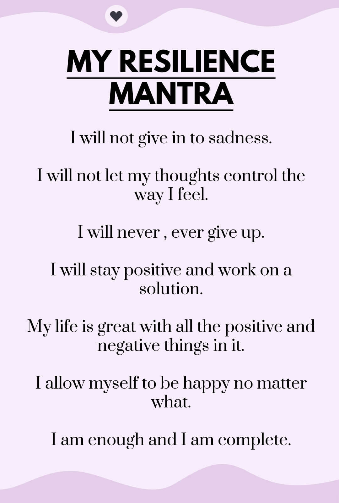 emotional resilience mantra