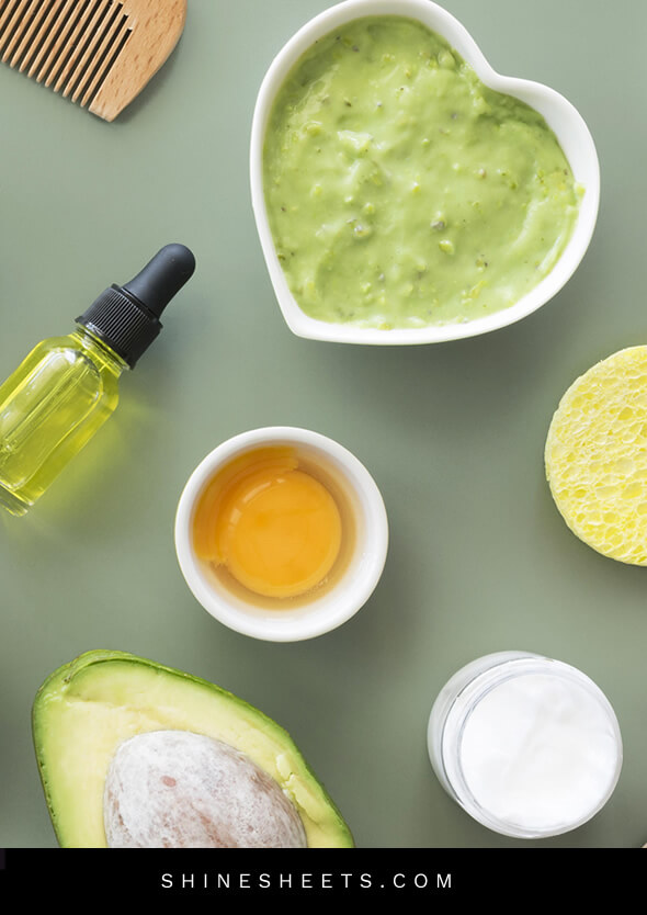 avocado and egg face mask as one of the natural remedies for dry skin