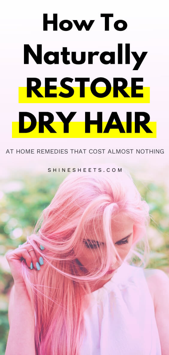 pretty woman touching her pink, healthy hair