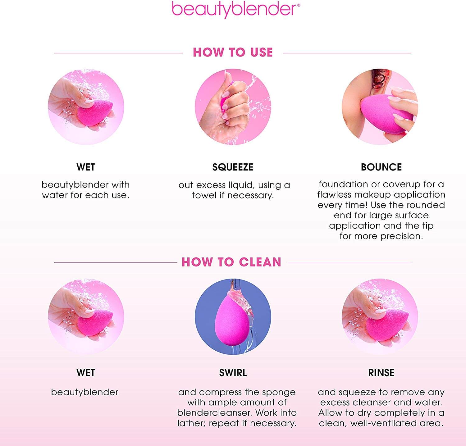 beautyblender foundation tips infographic