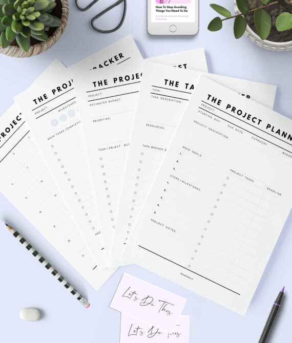 free project planner printable by shinesheets