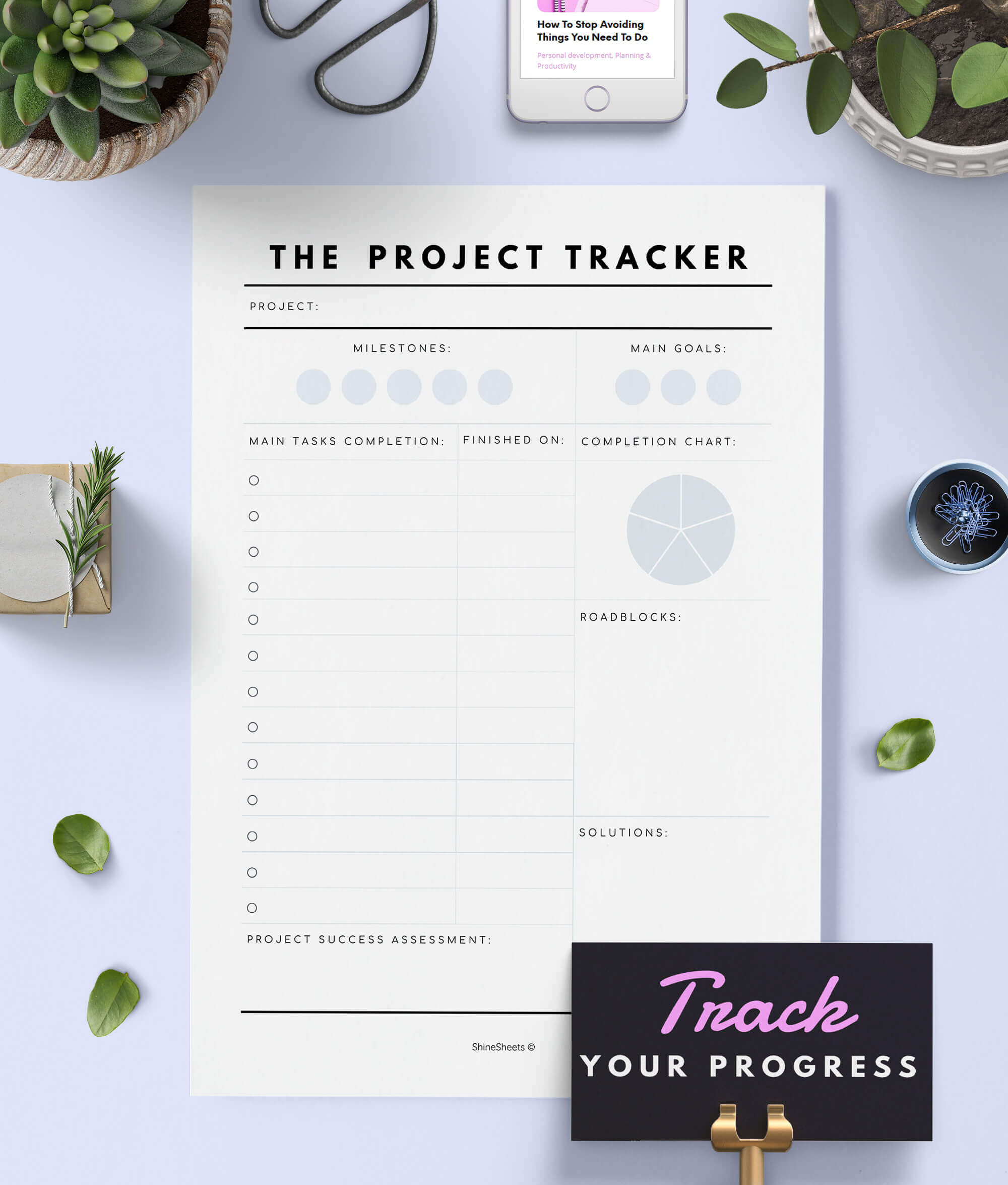 project tracker page