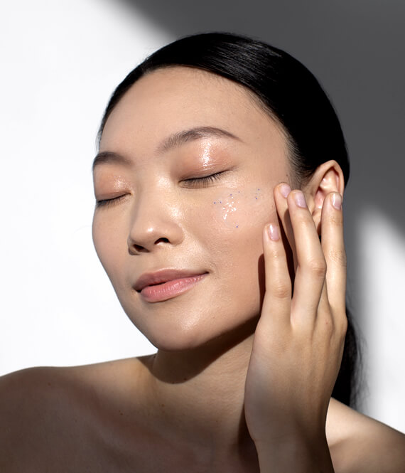 asian woman with healthy glowing skin