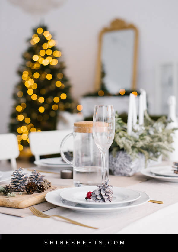 beautiful dining table in a clean house