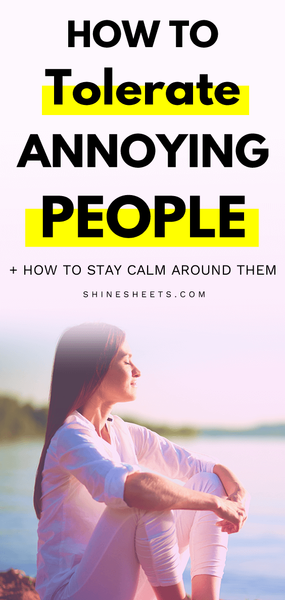 calm woman who learned how to deal with annoying people