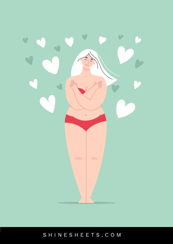 self love as an essetial tool to stop binge eating concept image